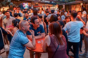 Open-air terrace at a Social Melting Pot event