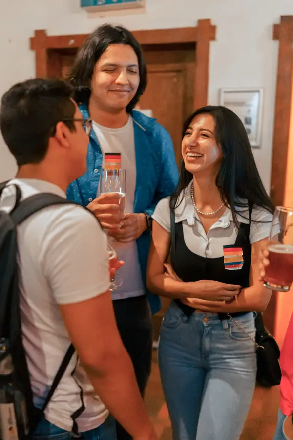 People meeting new friends at a Social Melting Pot event