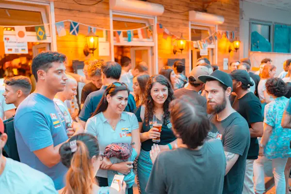 Guests talking at a Social Melting Pot night in Cologne
